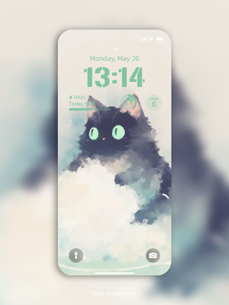 【數碼】手機桌布 | 貓貓與毛線球 - 電腦手機桌布/貼圖/App 圖示 - 其他材質 