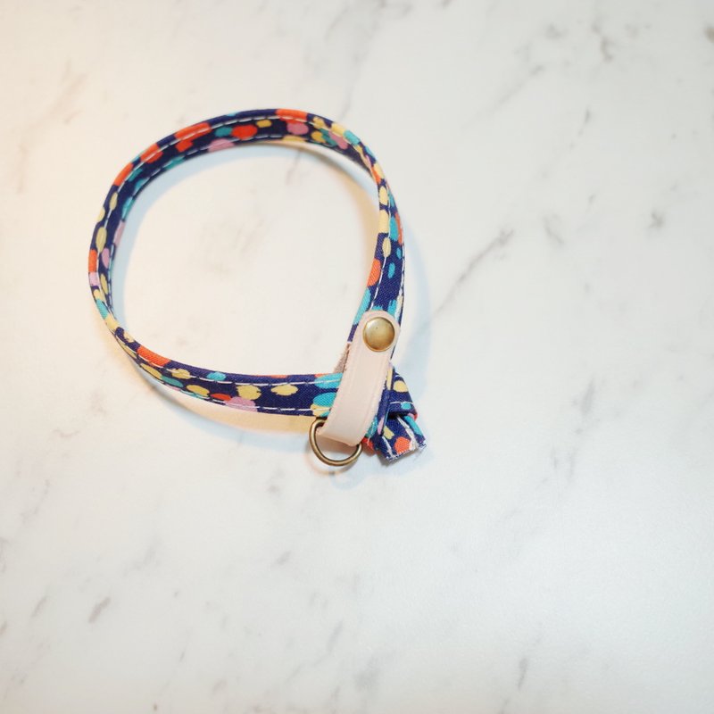 Cat collars, Super star with colorful dots, CCJ22010032 - ปลอกคอ - ผ้าฝ้าย/ผ้าลินิน 