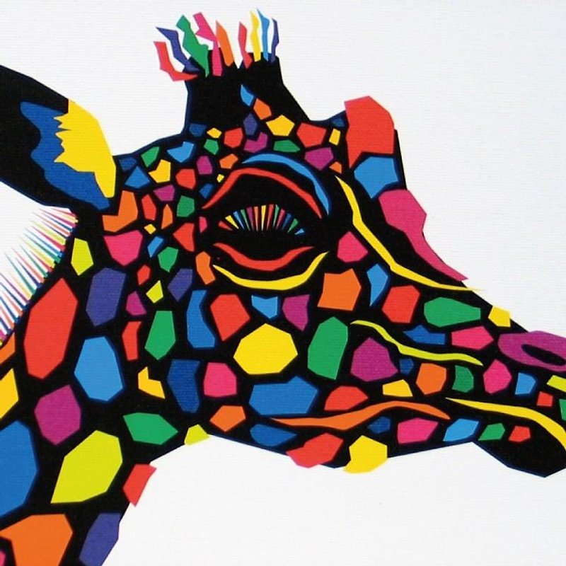 Painting illustrations Art giraffe giraffe Giraffe A4-K - Posters - Paper Yellow