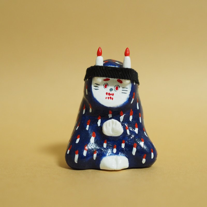 Celebration cat - 公仔/玩偶 - 黏土 藍色