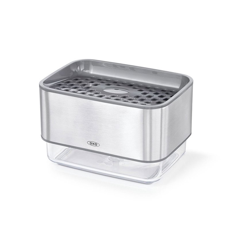 【新品】OXO 按壓式海綿給皂機 - 廚具 - 不鏽鋼 灰色