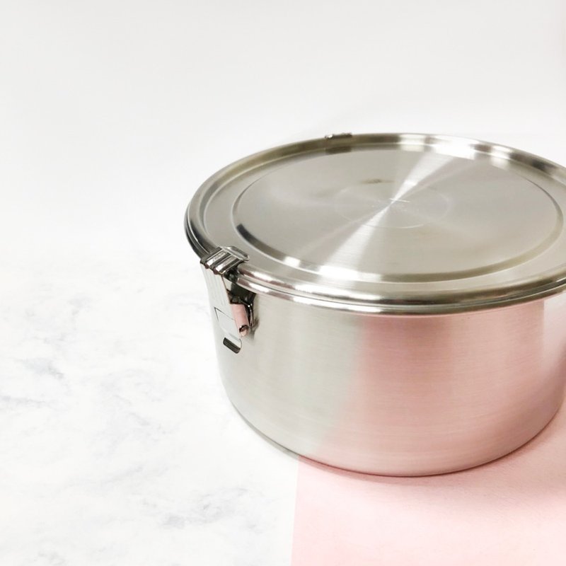 [Outer box] Stainless Steel 304 tableware series - matte round storage lunch box - No. 6 - กล่องข้าว - โลหะ สีเงิน