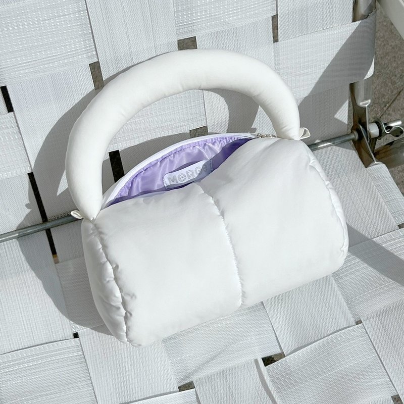 TANKARD BAG-White - 手提包/手提袋 - 聚酯纖維 白色