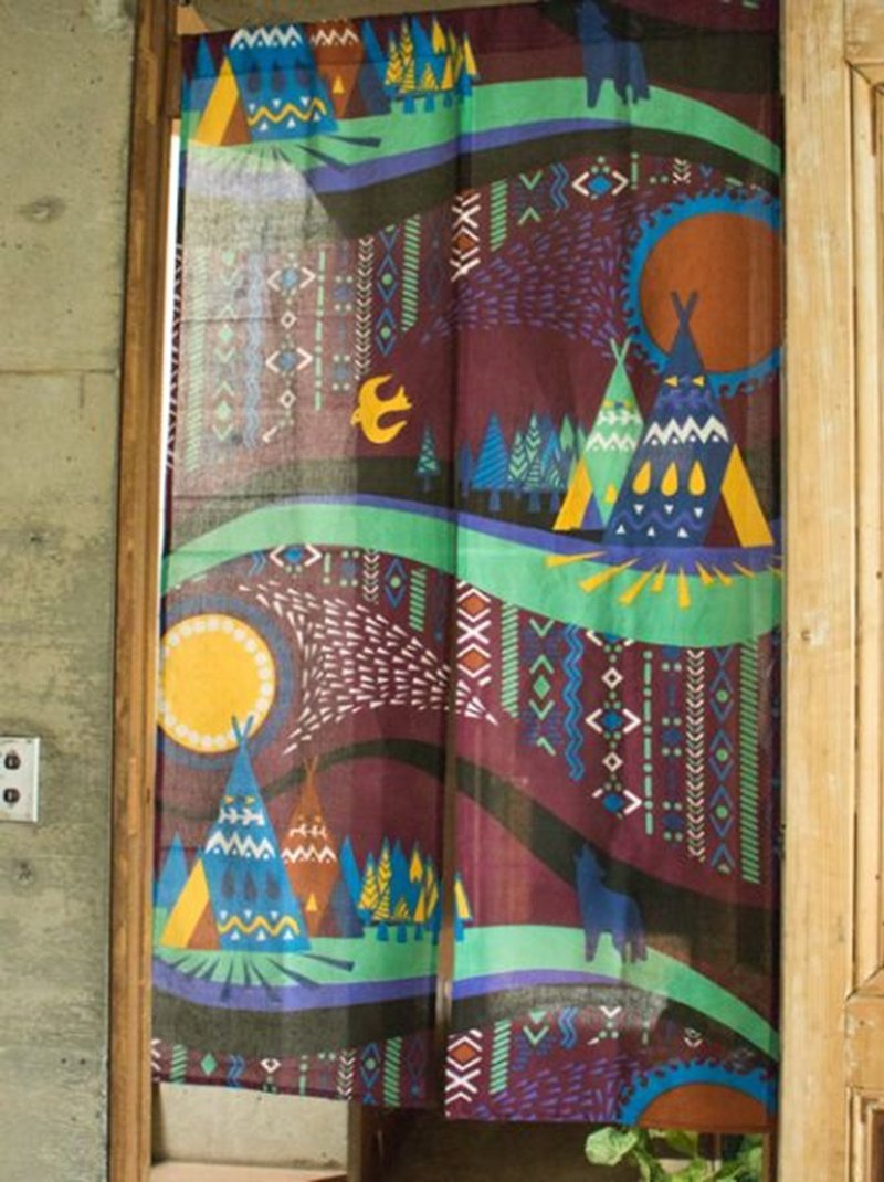 預購中   夜空中的浮月景色門簾 ISAP7353 - 擺飾/家飾品 - 棉．麻 多色