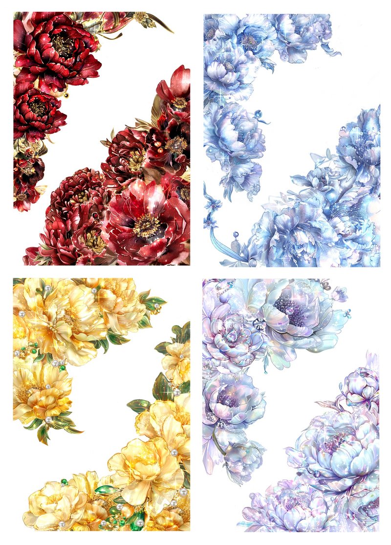 Flower corner_sticker - 貼紙 - 紙 