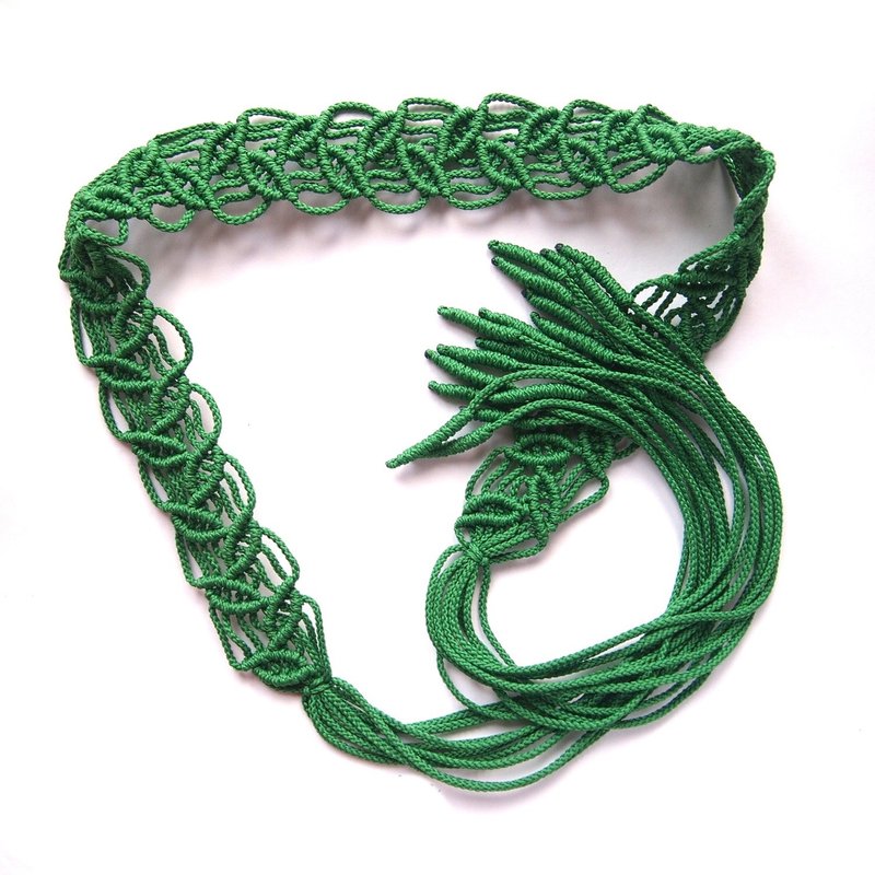 Macrame tutorial belt Leaves with tassels, Macrame belt pattern, Beginner PDF - 手工藝教學/工具書 - 其他材質 