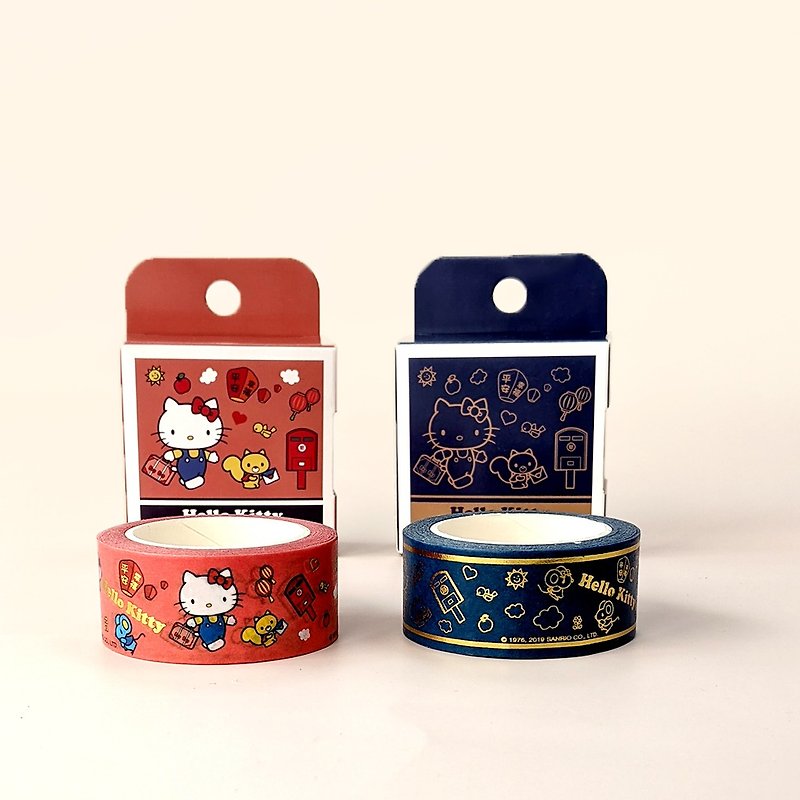 【漫遊台灣 X 三麗鷗】Hello Kitty紙膠帶+行李箱貼紙 - 紙膠帶 - 紙 