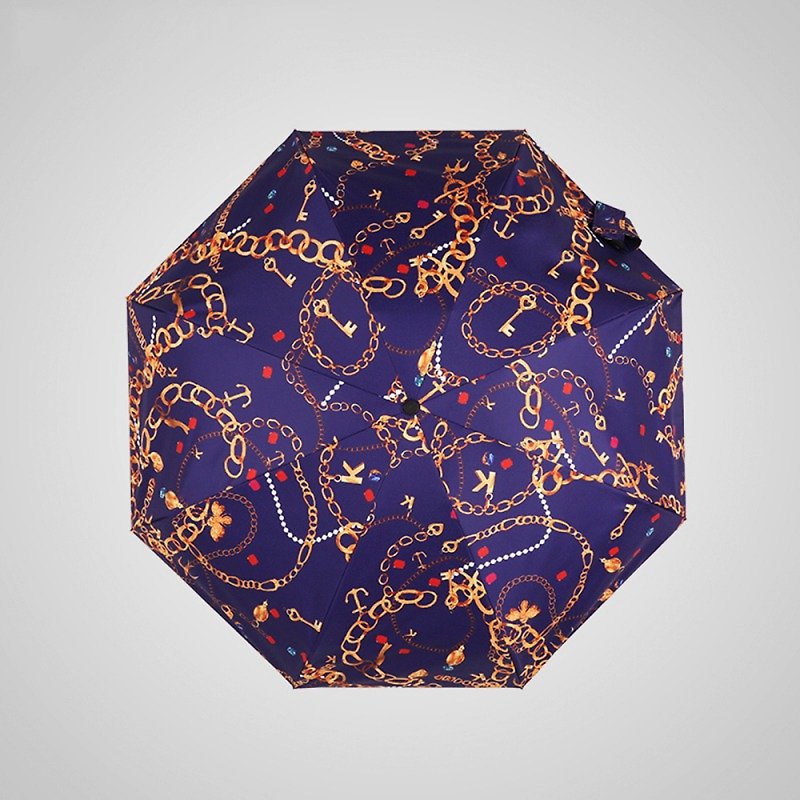 [German Kobold] Silicone Head Series-8K Ultra-Lightweight Anti-UV Five-fold Umbrella-Blue - Umbrellas & Rain Gear - Other Materials 