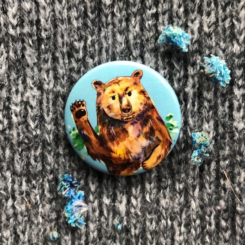 Brown bear Badge - Brooches - Other Metals 
