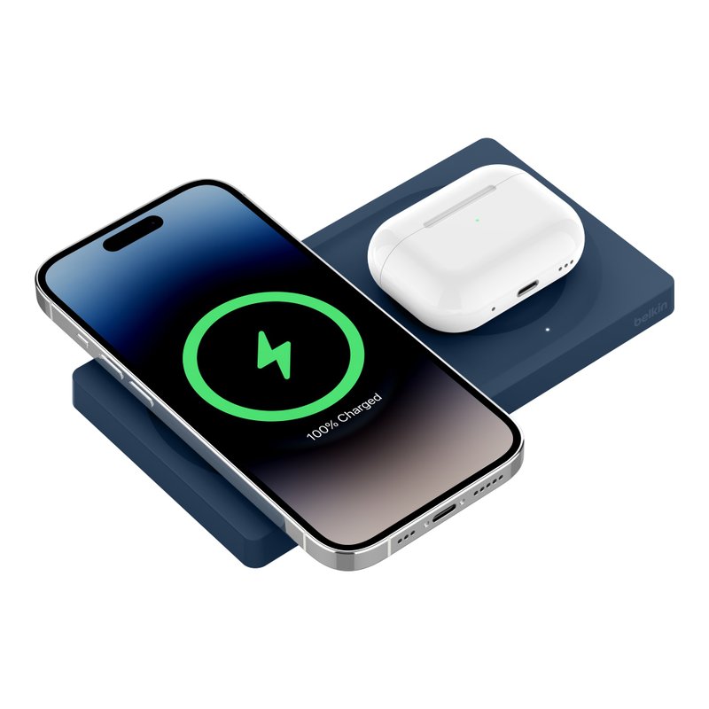 MagSafe 2-in-1 Wireless Charging Pad 15W (Blue) - Phone Accessories - Other Materials Blue