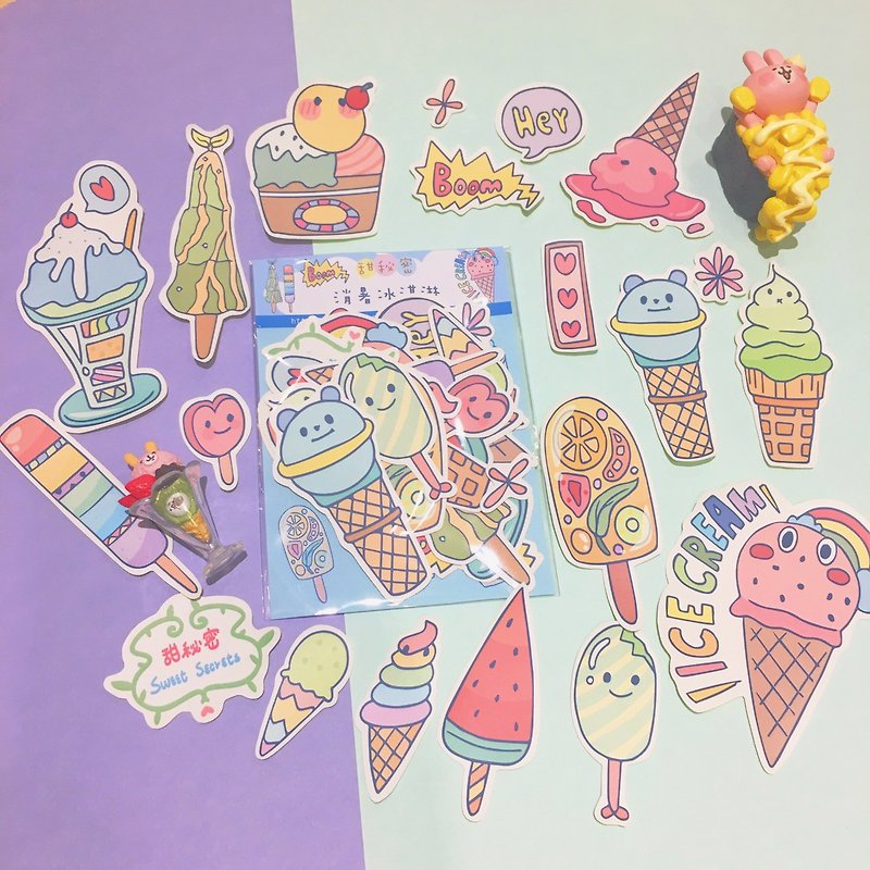 Cooling ice cream sticker pack (20 in) - Stickers - Paper 