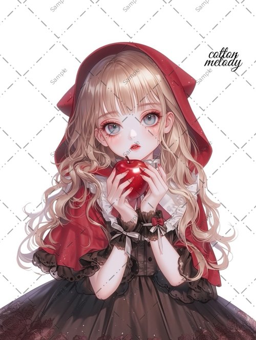 cotton-melody original sticker no.1211 人物ステッカー オリジナルステッカー 人物ステッカー 女の子ステッカー オリジナル人物ステッカー