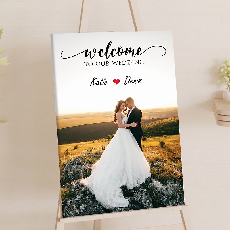 Wedding welcome card wedding photo frame welcome wedding custom proposal layout wedding supplies - Picture Frames - Other Materials 