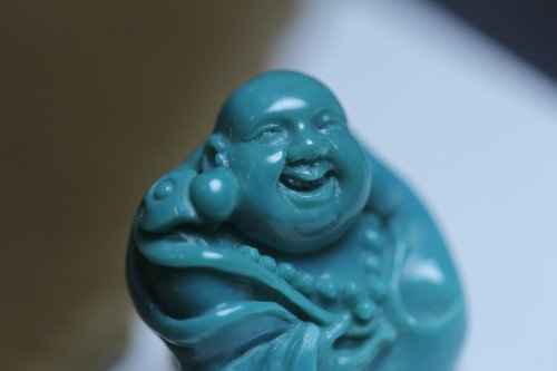 翠玉兒原創珠寶 【笑口常開】彌勒佛 大度 笑佛 項鏈 吊墜掛件 天然綠松石
