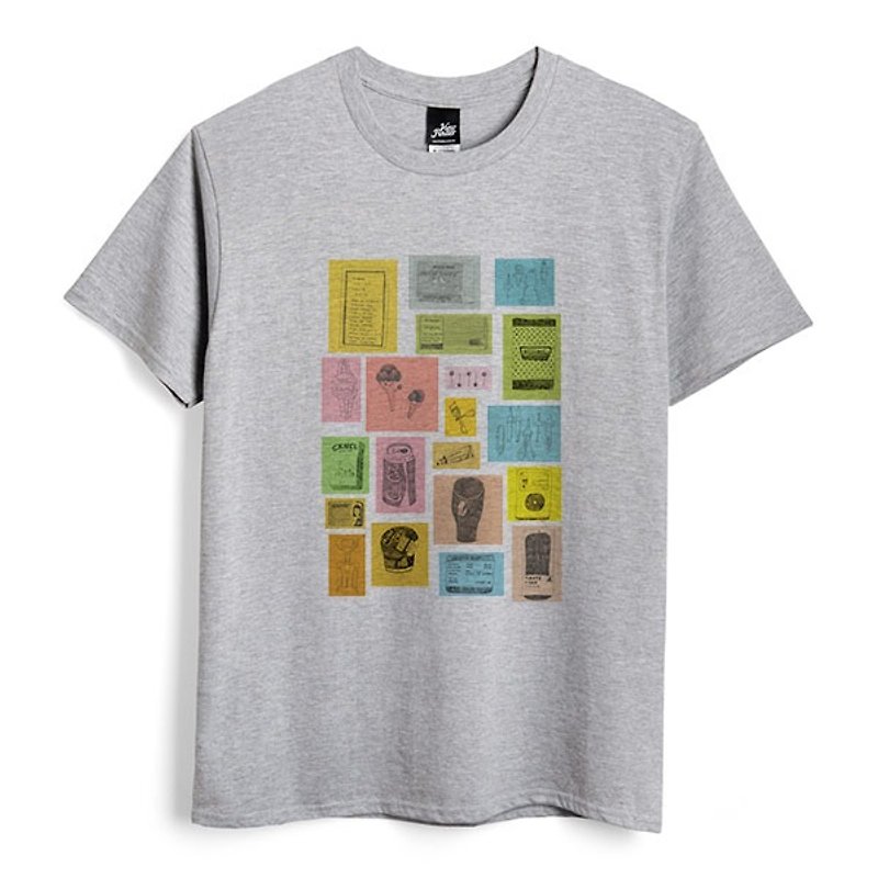 Daily one thing - deep Linen ash - neutral T-shirt - เสื้อยืดผู้ชาย - ผ้าฝ้าย/ผ้าลินิน สีเทา