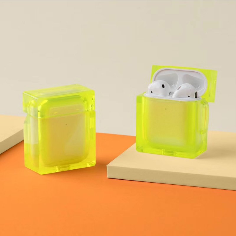 Airpods Jelly Cube Protective Case (yellow color) - ที่เก็บหูฟัง - พลาสติก สีเหลือง