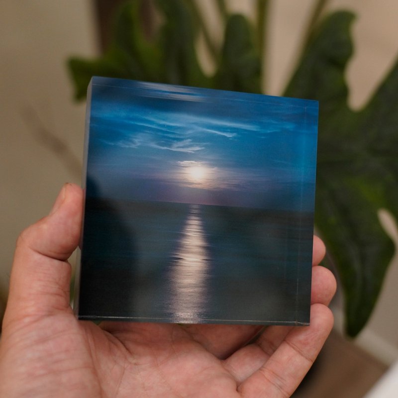 [Healing Seascape SeeSea/Silver Years]-Crystal Photos/Crystal Glass/Qixi Festival - Lighting - Wood Multicolor