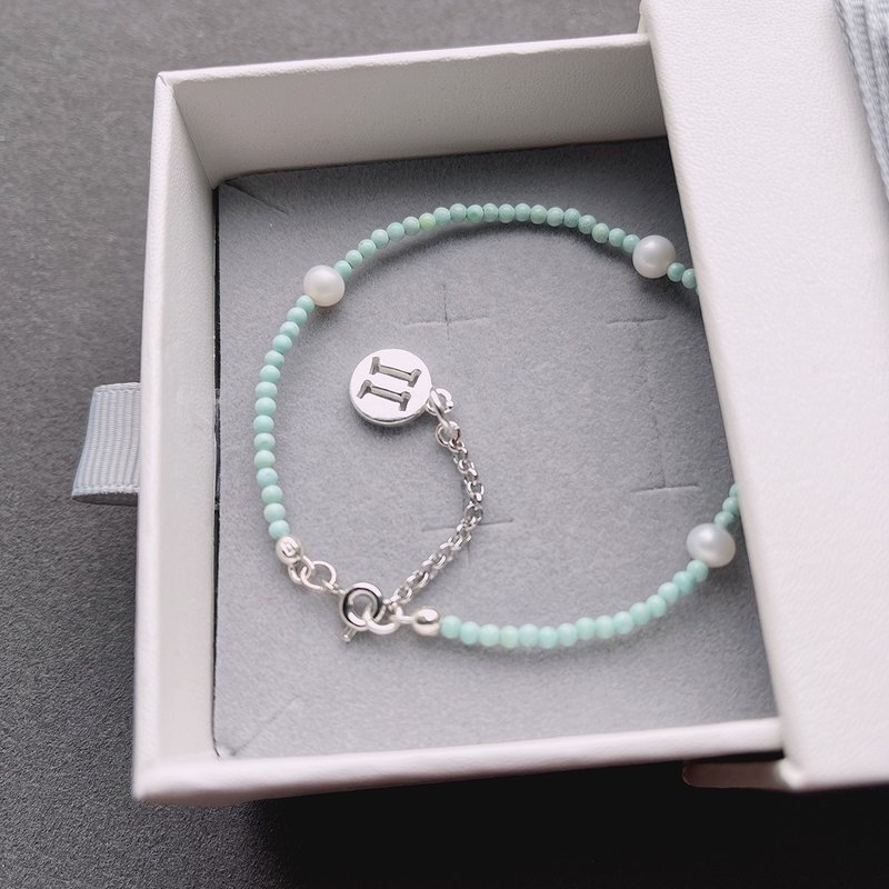 Luming original twelve constellation bracelet extremely fine turquoise lucky bracelet bracelet can be changed anklet - สร้อยข้อมือ - เครื่องเพชรพลอย 