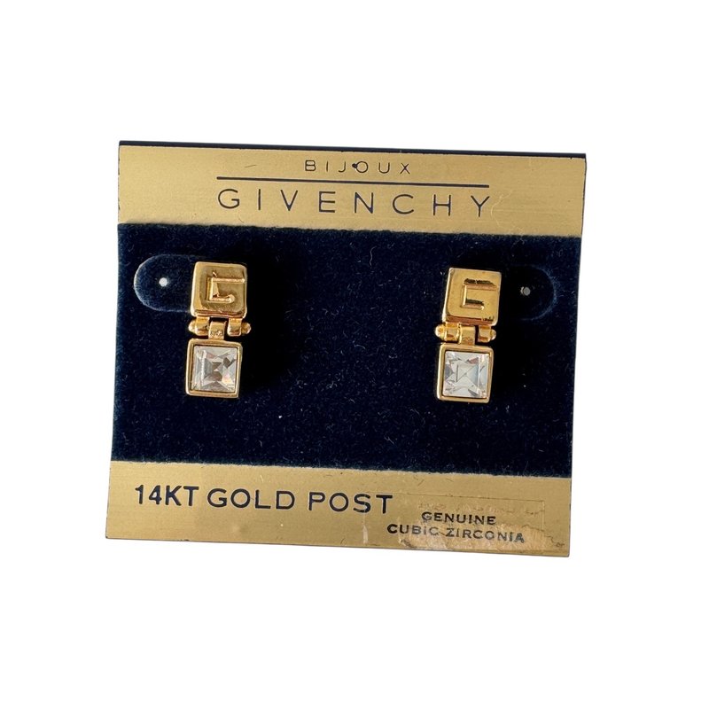 Vintage Givenchy Pierced Earrings Authentic Luxury 1990s - Earrings & Clip-ons - Other Metals Gold