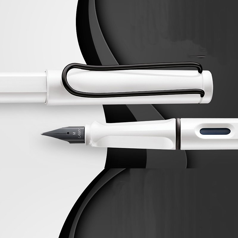 LAMY Colorful Pen Gift Box/Safari Hunter Series-[Global Exclusive]-White and Black - Fountain Pens - Plastic White