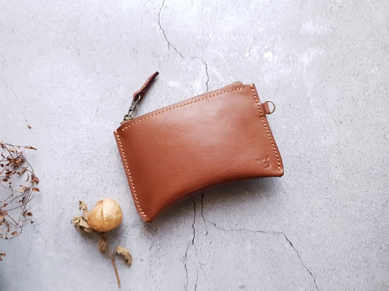 YF102_Handmade cultural and creative lightweight zipper wallet/small bag/coin purse/wallet - กระเป๋าใส่เหรียญ - หนังแท้ หลากหลายสี