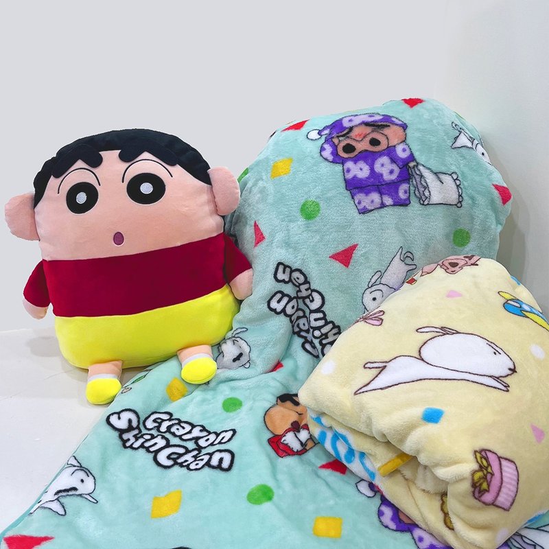 蠟筆小新法蘭絨毛毯 2022年全新款 秋冬保暖首選 - 被/毛毯 - 聚酯纖維 
