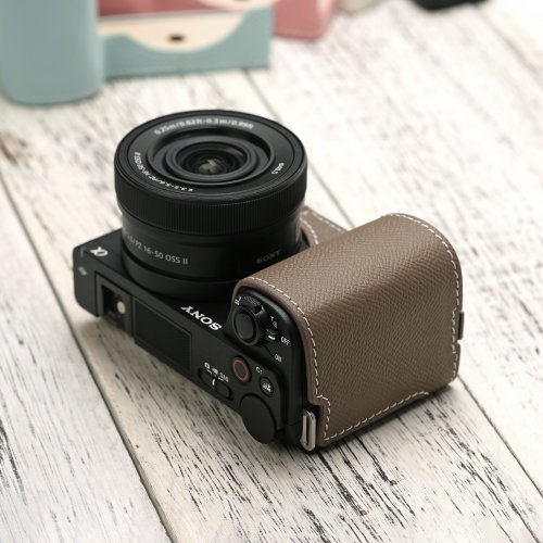 対応機種：SONY ZV-E10 II ハンドグリップパターンレザーカメラ