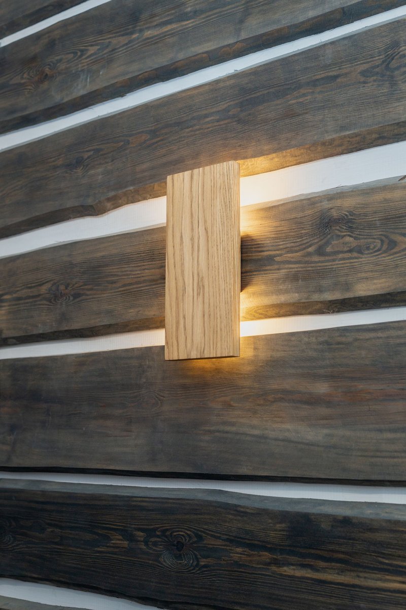 Scandinavian Wall Sconce Light - Bedroom Decor, Minimalist Wooden Wall Lamp - Lighting - Wood 