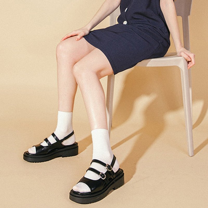 PRE-ORDER – MACMOC Avecque Trendy Strap Sandals BLACK - Women's Oxford Shoes - Other Materials White