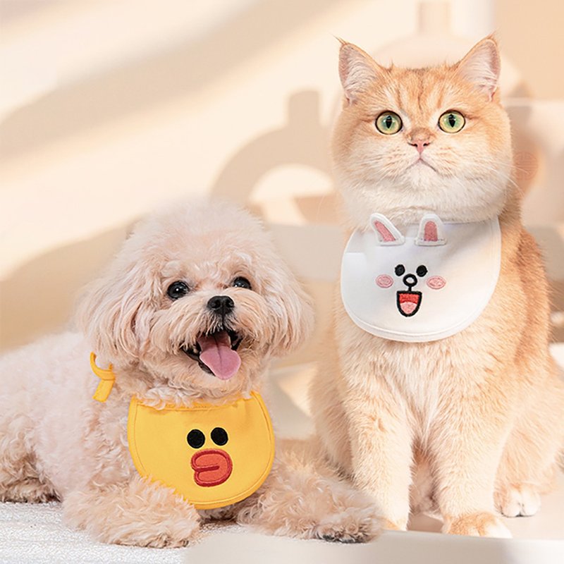 [Officially authorized by LINE FRIENDS] Classic series of pet scarves (5 styles in total) - Clothing & Accessories - Cotton & Hemp 