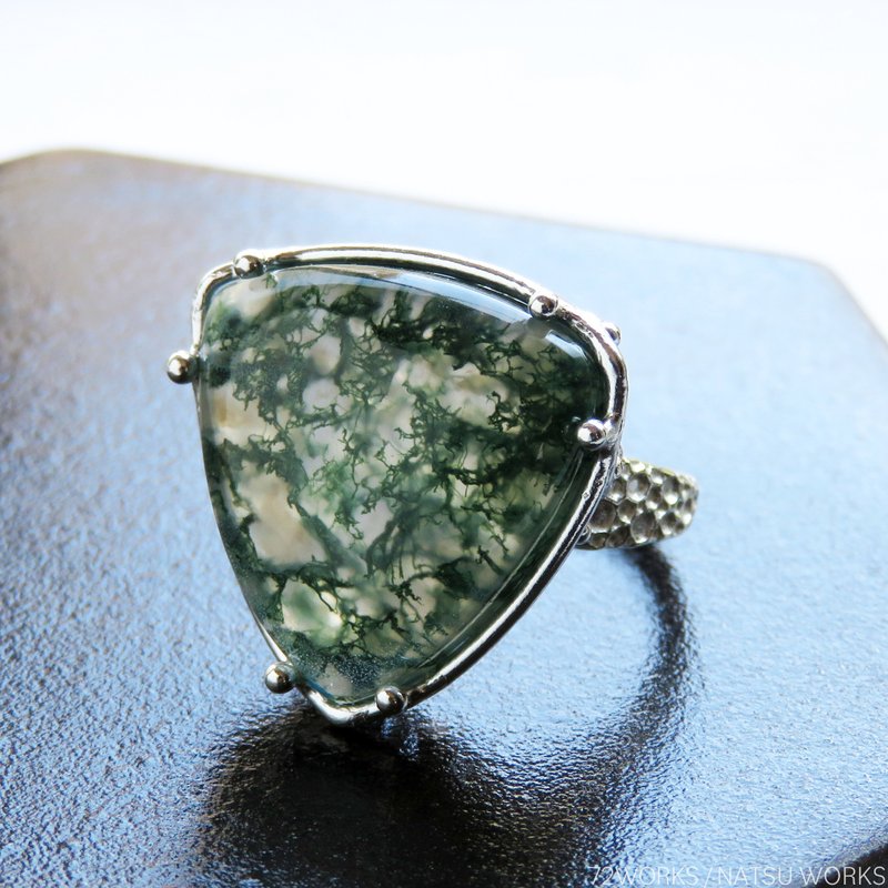 Moss Agate Ring - General Rings - Gemstone Green