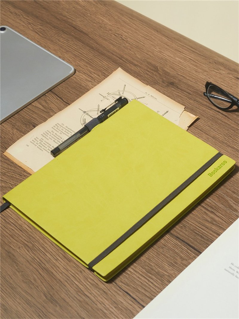 B5綁帶撞色筆記本 自帶收納袋&筆插 學習書寫摘抄筆記 Bookaroo - 筆記本/手帳 - 其他材質 