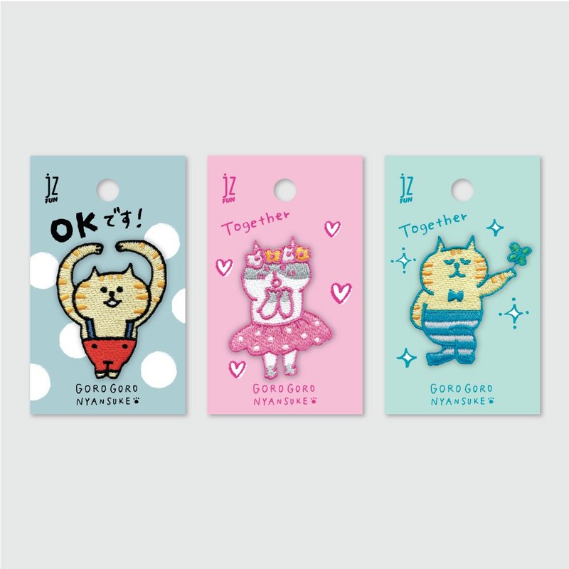 JzFun / Lazy Miyanosuke Embroidered Decorative Stickers Three Sets - Other - Thread Multicolor