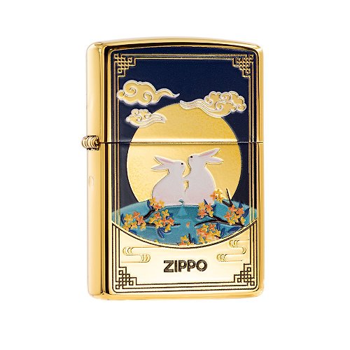 Zippo 【ZIPPO官方旗艦店】玉兔相伴(亞洲限量款)防風打火機 CZA-2-36