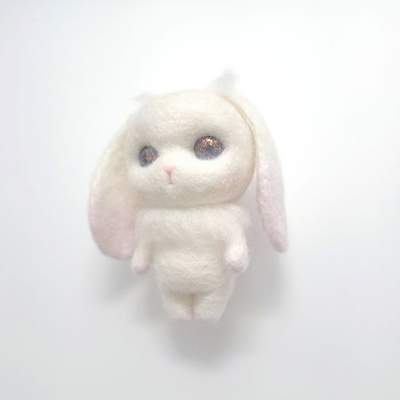 Happy Bunny Petals Rabbit Wool Felt - ตุ๊กตา - ขนแกะ 