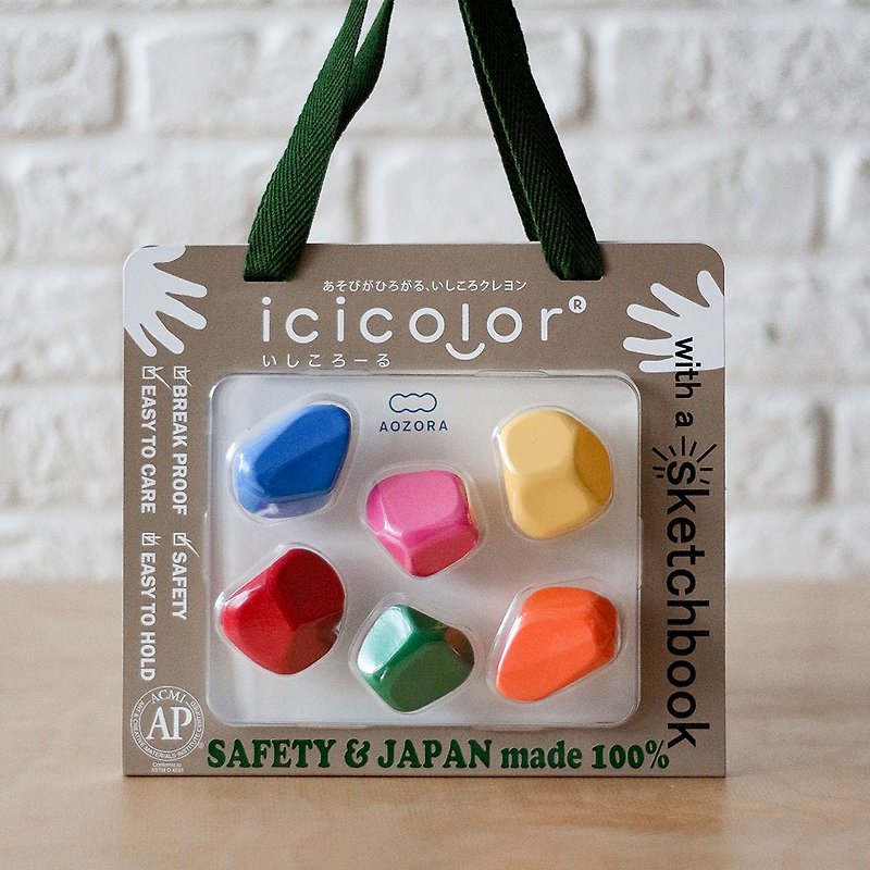 【AOZORA】Japanese BabyColor Rolling Stone Holding Crayons - ของเล่นเด็ก - สี หลากหลายสี