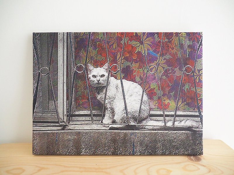 Painting / frameless paintings / paintings / window cats - โปสเตอร์ - วัสดุอื่นๆ สีแดง