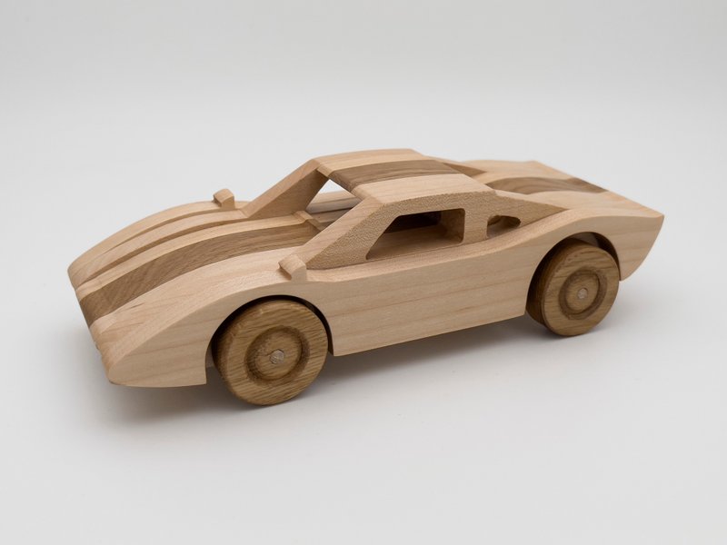 Porsche 904 Carrera GTS , Wooden Porsche 904, Wooden Car Toy Sport car 1964 year - Kids' Toys - Wood Brown