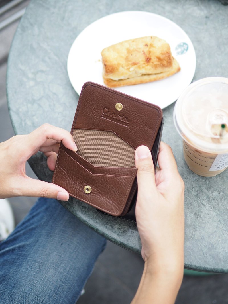 Classic card (Dark choco : Namecard case, card case, cow leather, dark brown - 其他 - 真皮 咖啡色
