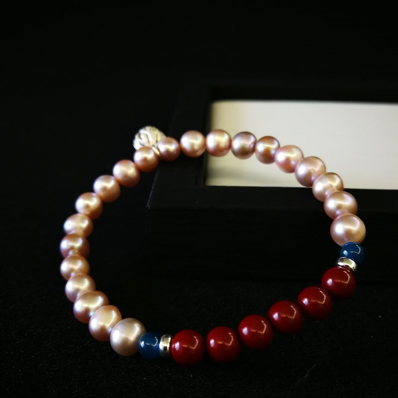 Pearl Phosphory Cinnabar Bracelet - Bracelets - Pearl 