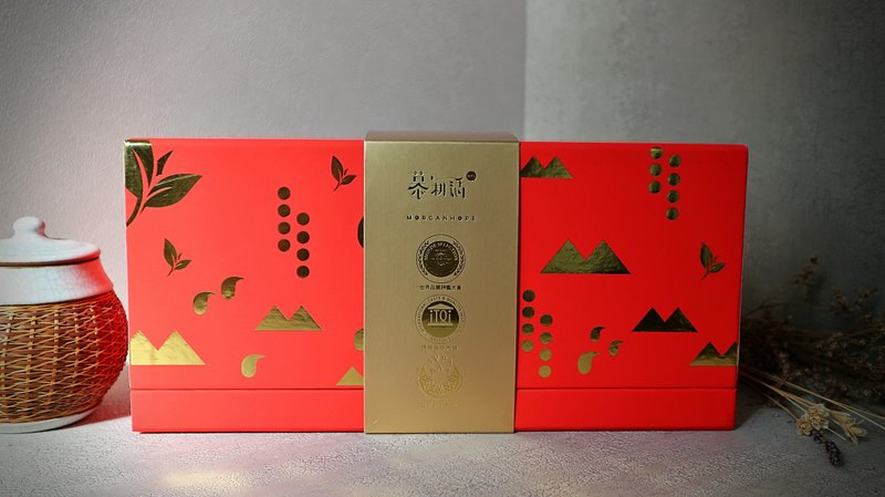 慕耕活金帛珠玉茶葉禮盒- 匠作森韻烏龍 淡奶金萱 - 茶葉/茶包/水果茶 - 新鮮食材 紅色