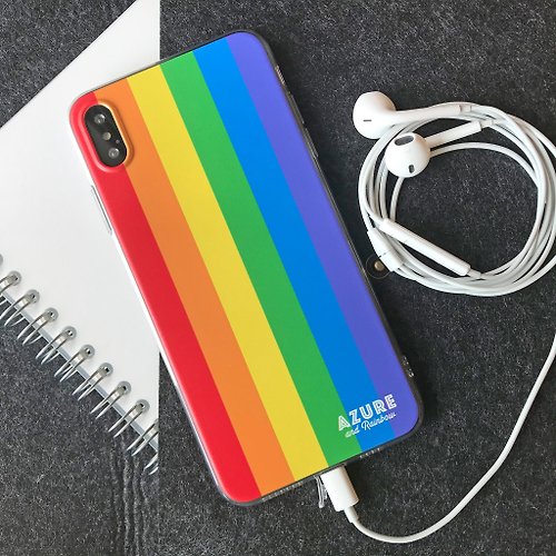 Azure and Rainbow LGBTQ+ 六色彩虹手機殼 - 直紋