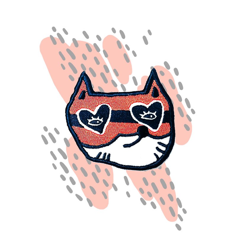 FOX - 徽章/別針 - 繡線 紅色