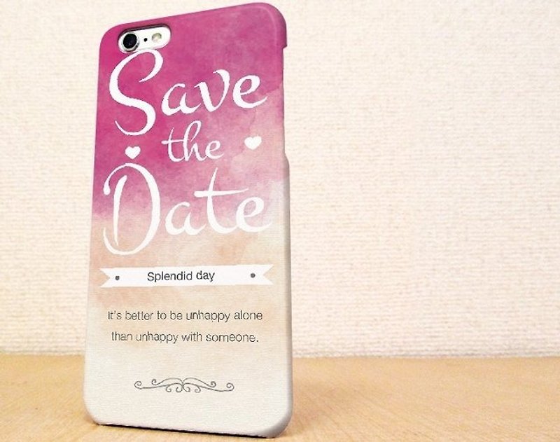 iPhone case GALAXY case ☆Save the date - 手機殼/手機套 - 塑膠 粉紅色