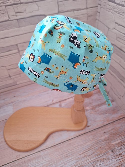 兔咪的窩 tome-house 兒童雙層純棉布帽 兒童廚師帽 兒童烘培帽 兒童繪畫布帽