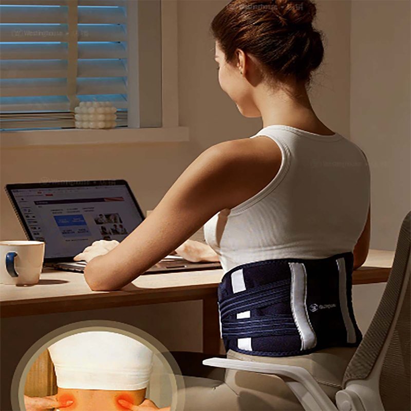 [Free Shipping] Belt Vibration Heating Airbag Kneading Lumbar Massager Westinghouse WCM-BR3 - แกดเจ็ต - วัสดุอื่นๆ สีน้ำเงิน