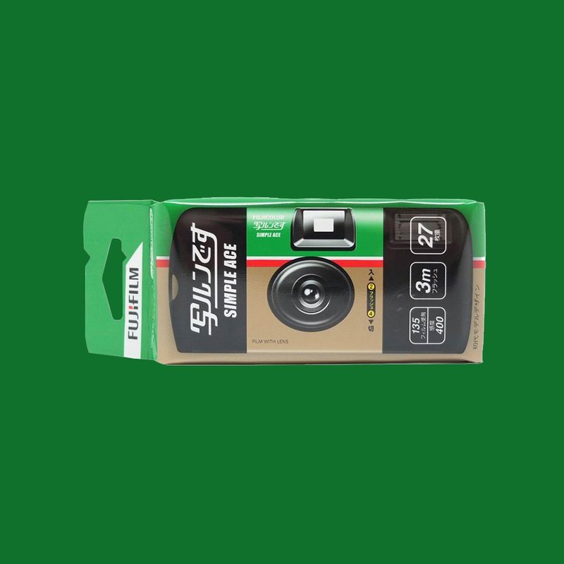 FUJIFILM Fuji Quick Snap camera (27 photos with flash) - กล้อง - วัสดุอื่นๆ สีเขียว