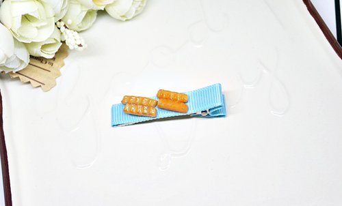 Bywe※手創飾物 <女孩兒黏土髮飾> => 波浪薯條-髮夾系列-