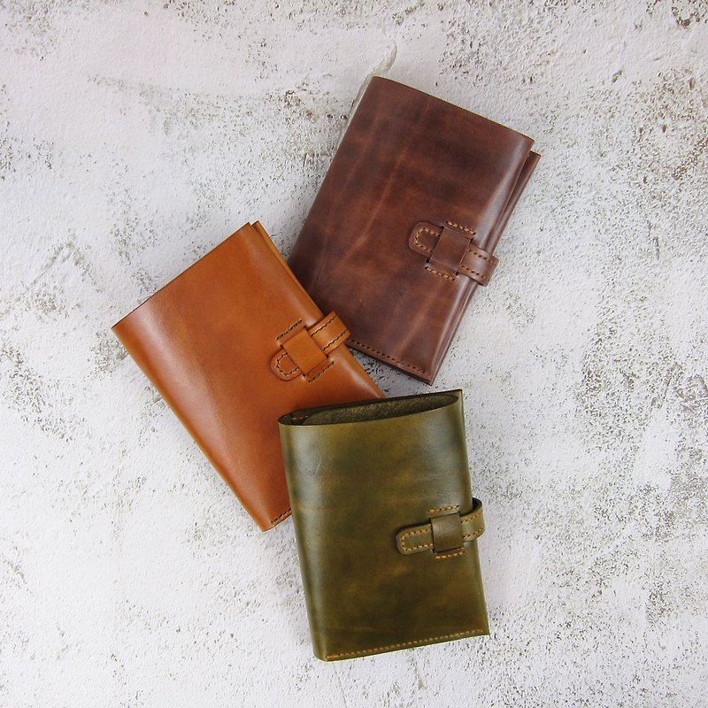 Passport case vegetable tanned leather hand dyed multiple colors to choose from - Passport Holders & Cases - Genuine Leather Multicolor