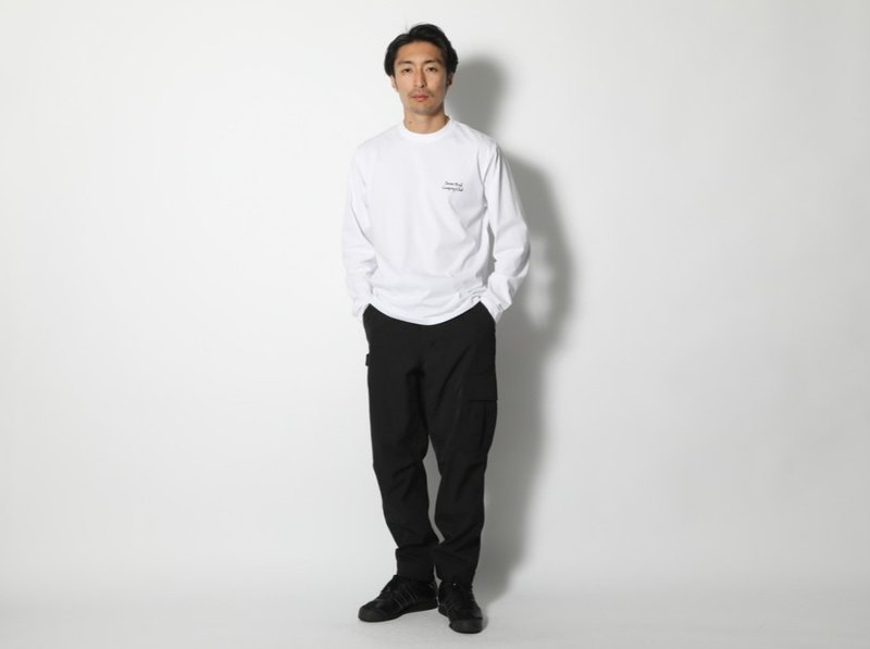 SP Camping Club 長袖T恤 白色 - 帽T/大學T - 棉．麻 白色